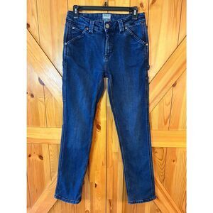 Ridgecut Womens Dark Wash Carpenter Workwear Straight Jeans Size 6 (5110)